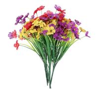 TOPPERFUN 9 Fleurs Artificielles : 12 5 Cm De Fleurs Artificielles D'Extérieur Qui Ne Se Décolorent Pas Plantes Artificielles en Plastique Qui Ne Se Décolorent Pas pour La Décoration De