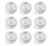 TOPPERFUN 9 Pièces Bouchon de Bouteille Debout Anti-fuite, Valve à Clapet | Plastique Blanc, Écoulement par Gravité, pour Mayonnaise et Lotion, Voyage, Camping