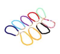 TOPPERFUN 9 Pièces Bracelet de Plage Bracelets en Perles D'argile Cœur Extensible Multicolore Lot de Set de Plage D'été et Tout Événement