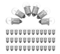 TOPPERFUN Ampoules Miniatures à Vis E10 pour Expériences de Circuits 100 Pièces en Verre et Acier Inoxydable Source Lumineuse Stable et Compatible Lampes LED Miniatures pour Maquettes