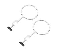 TOPPERFUN Anneaux de Support en Fer Argenté Légers et Portables 2pcs pour Expériences Chimiques Adaptés aux Laboratoires et Études Scientifiques