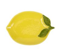 TOPPERFUN Assiette à Citron en Céramique Plat à Dessert Mignon Multifonctionnelle pour Fruits Maison Réceptions Lot de 2 Assiettes