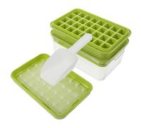 TOPPERFUN Bac à Glaçons Double avec Couvercle pour Congélateur Moule Presse à Glaçons Empilable Stockage de Cubes de Glace pour Boissons et Conservation Alimentaire