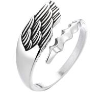 TOPPERFUN Bague Aile Ajustable Ouverte Style Esthétique Unisexe Pour Fille Et Femme Bague Ange Protectrice
