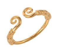 TOPPERFUN Bague Manchette Ajustable Femme Plaquée Or Gravure Wukong, Bracelet Épais Vintage Style Bouddhiste, Anneau Ouvert Unisexe pour Tenue Quotidienne et Cérémonie, Bijou Antique