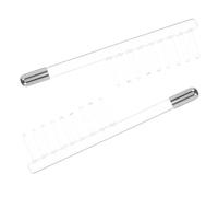 TOPPERFUN Baguette Haute 2Pcs en Verre Transparent Accessoire Non Conducteur pour Soins Capillaires Électrode de Peigne Sécurisée pour Traitements Électriques
