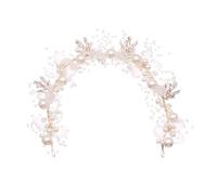 TOPPERFUN Bandeau Cheveux Perlé Fleur Élégant pour Mariée et Demoiselle Honneur Accessoire Délicat et Confortable pour Mariage Fête et Cérémonie