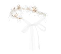 TOPPERFUN Bandeau Perles pour Filles Couronne de Fleurs pour Mariage Accessoire de Cérémonie Coiffe Vigne à Cheveux Perlés et Confortable