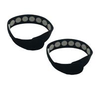 TOPPERFUN Bandeaux de Massage D'acupression Tête 2 Pièces en Tissu Coton et Éponge Noir Ceinture Acupuncture Circulation Sanguine Yoga Relaxation Bien-