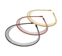 TOPPERFUN Bandeaux Ondulés Invisibles Antidérapants Lot de 3, Serrage-Têtes Élastiques Unisexes Adaptés pour Sport et Usage Quotidien, Design Créatif Anneaux Vagues Couleur Aléatoire