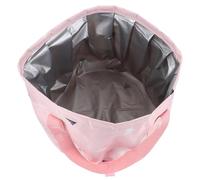 TOPPERFUN Bassine Bain Pied Pliable Portable Seau pour Trempage des Sac Rétractable pour Camping et Voyage Multifonction Stockage Rose Triangle Grand Modèle