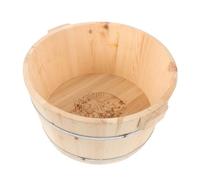 TOPPERFUN Bassine De Bain De Pieds En Bois Naturel Profondeur 21 Cm Non Traité Maintien Chaleur Bain Spa Familial Pour Détente Et Soin Des Pieds