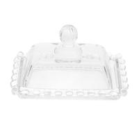TOPPERFUN Beurrier en Verre avec Couvercle Élégant, Pot de Beurre Résistant aux Odeurs, Table à Dîner ou Housewarming, Design Classique et Fonctionnel