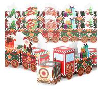 TOPPERFUN Boîte à Bonbons de Noël de Train Calendrier de L'Avent à Remplir 24 Jours Boîte Vide Compartiments Multiples pour Friandises et Décorations Décoration Festive pour Fêtes de