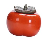 TOPPERFUN Boîte à Thé en Céramique Forme Kaki Petit Modèle Pot Scellé Hermétique Récipient à Thé Décoratif pour Mariage et Décoration D’Intérieur Présent Original pour Noces Couleur