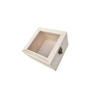 TOPPERFUN Boîte Bois Pour Fleurs Éternelles Boîte Présent Rectangulaire Bois Naturel Élégante Et Personnalisable Pour Rangement Et Décoration
