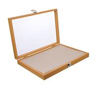 TOPPERFUN Boîte De Présentation De Bijoux De Médaille Cadre D'affichage De La Collection D'épingles Afficher Plateau De Rangement Pour Broche Vitrine De Broche Un Verre Top Perles Flanelle