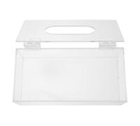TOPPERFUN Boîte de Rangement Acrylique Transparente pour Masque avec Couvercle Articulé Organisateur Hygiène pour Masques Protège-mains Serviettes Boîte de Rangement Compacte pour Sac à