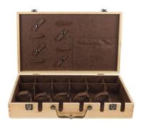 TOPPERFUN Boîte De Rangement Coiffeur Bois Pour Ciseaux Et Tondeuse Électrique Mallette De Toilettage Avec Protection Antirayures Pour Outils De Coiffure à Usage Professionnel Et Domicile