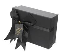 TOPPERFUN Boîte Présent Noire Nœud en V Boîte d'Emballage de Bonbons en Papier Dimensions 17X12X6 CM pour Fête Anniversaire et Saint-Valentin Contenant pour Chocolats et Dragées