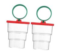 TOPPERFUN Boîtes à Insectes Loupe Étui pour Loupe à Insectes Garçon et Filles, Lot de 2 Pièces, Plastique Rouge, Pliable, Exploration Extérieure Scientifique, Kit D’Observation Éducatif