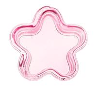 TOPPERFUN Bol à Pinceaux pour Ongles en Cristal Translucide Rose Poudré de Fleur, Récipient sans Couvercle pour Liquides Faux Ongles, Gobelet de Lavage pour Salon de Manucure Professionnel