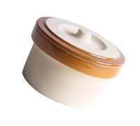 TOPPERFUN Bol à Ragoût en Céramique avec Couvercle Marmite Compacte Rétro Bol Vapeur pour Riz et Œufs Vaisselle Cuisine Multifonction Fourniture la Cuisine