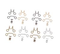 TOPPERFUN Boucle De Taille De Jean Réglable Amovible En Métal Argenté Et Noir, Lot 8 Pièces, Ajusteur De Pantalon Pour Filles, Accessoire Polyvalent Pour Jeans Et Jupes, Grandes Tailles Multicouleurs