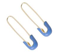 TOPPERFUN Boucles D'oreilles Épingle à Nourrice Bleu Métallisé, Bijou Léger En Métal, Pour Femmes Et Filles, Accessoire Mode Quotidien Et Occasions Spéciales,