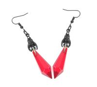 TOPPERFUN Boucles Oreilles Gothiques Chauve Rouge avec Pendantes Mode pour Femmes Parfaites Halloween et Fêtes