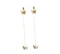 TOPPERFUN Boucles Oreilles Support Écouteur sans Fil Anti-perte Double Aile Boucle Oreille Inoxydable Doré Non Perforée Accessoire Pratique pour Femmes