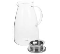 TOPPERFUN Bouilloire Électrique 2L en Verre Borosilicate Filtre Inox Intégré et Couvercle Pichet à Thé Portable pour Infusion Maison Carafe à Eau Résistante à la Chaleur pour Boissons