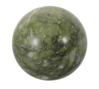 TOPPERFUN Boule de Cristal Ronde Jade Vert Poli Ornement Feng Shui pour Bureau et Étagère Sphère de Jade pour Relaxation Prospérité