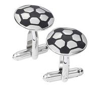 TOPPERFUN Boutons Manchette Football Cuivre pour Chemise Homme Design Créatif Rond Accessoires Business Durables et Élégants