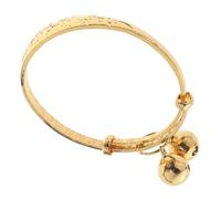 TOPPERFUN Bracelet Garçon Fille Imitation or Avec Cloche Grand Modèle Design Délicat Cadeau Pour Fille Et Garçon Accessoire Élégant Pour Premières Occasions