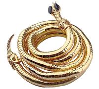 TOPPERFUN Bracelet Serpent Pliable Femme Jonc Égyptien Accessoire Punk Réglable pour Soirée à Thème Bijoux Solide et Robustes