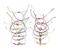 TOPPERFUN Bracelets pour Tout-petits 12pcs en Argile Polymère et Alliage, Style Cartoon Unique, Confortables et Sûrs Peau Délicate des Garçon et Filles, pour Fêtes et Déguisements