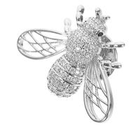 TOPPERFUN Broche Abeille Rétro en Cuivre Zircon Épingle Décorative pour Femmes Accessoire de Mode pour Robes et Écharpes et Facile à Porter Fêtes Occasions Spéciales