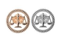 TOPPERFUN Broche de Revers Avocat en Métal Lot de 2 Pièces Doré et Argenté Insigne Balance Justice pour Costume et Chemise Présent Élève en Droit et Professionnel Juridique