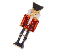 TOPPERFUN Broche Décorative Casse-Noisette Soldat en Alliage de Zinc Épinglette Mignonne Rouge Broche Vintage pour Fêtes et Tenues Décontractées Accessoire Fantaisie pour Femme et Homme