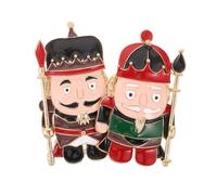 TOPPERFUN Broche Émail Casse-noisette 2 Pcs, Broche à Vêtements Soldat, Accessoire Léger pour Veste, Émail Coloré, Épingle Sécurisée, pour Chapeaux et Foulards, Présent Symbolique Noël