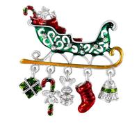 TOPPERFUN Broche en Alliage Cristaux Scintillants Broche de Poitrine Noël Festive Décoration Élégante pour Vêtements et Accessoires Accessoire pour Fêtes et Cérémonies