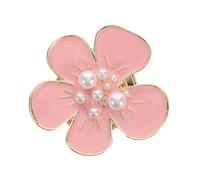 TOPPERFUN Broche Épingle de Sûreté Fleur Perlée Alliage pour Femmes Clip Foulard Chic pour Chemise Col et Châle Accessoire Élégant pour Cardigan et Robe