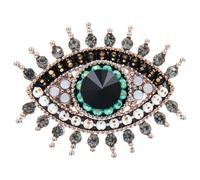 TOPPERFUN Broche Œil Maléfique en Métal avec Cristaux, Épinglette Rétro pour Femmes, Accessoire de Fête et Foulard, Décoration Élégante pour Robes, Paquet et Chapeaux, 1 Pièce