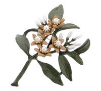 TOPPERFUN Broche Perle Simulée Fleur Élégante pour Femme Épingle de Revers Ornementale Accessoire Mode Polyvalent pour Costumes Pulls et Événements Bijou Floral Léger et Raffiné