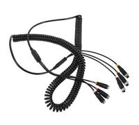 TOPPERFUN Câble D'extension 4 Broches Trois-à-trois pour Caméra de Recul Voiture, Transmission Stable, Haute Élasticité, Compatible Rétroviseur et Pickups