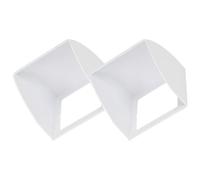 TOPPERFUN Cache de Sonnette Étanche 2pcs en Abs Blanc, Protection Pluie et Soleil pour Boîtier Extérieur, Adapté aux Machines de Contrôle D'accès et Pointage