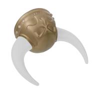 TOPPERFUN Chapeau de Carnaval en Plastique Or avec Cornes de Bœuf, Accessoire Cosplay Résistant pour Bal Masqué et Fête Costumée Entre Amis Famille