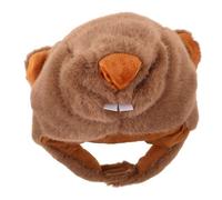 TOPPERFUN Chapeau de Photomaton de Marmotte Marron, Léger et Réutilisable, Accessoires pour Anniversaire et Séance Photo en Groupe, Design Animalier Créatif et Amusant