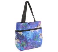 TOPPERFUN Chariot de Courses Pliable à Provisions Réutilisable Grosse Capacité, Tissu Résistant, roulettes Pratiques, pour Courses, Camping et Rangement Extérieur, Modèle Luxe Violet